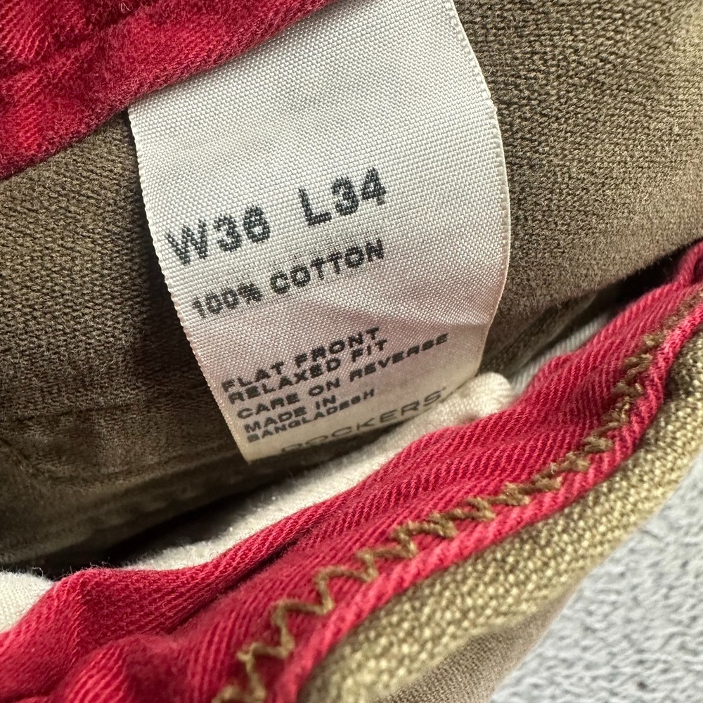 Dockers Pant Mens 36x34 Brown Cotton Khakis Straight Relaxed Utility Workwear - Picture 7 of 11